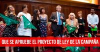 Que se apruebe el proyecto de ley de la Campaña