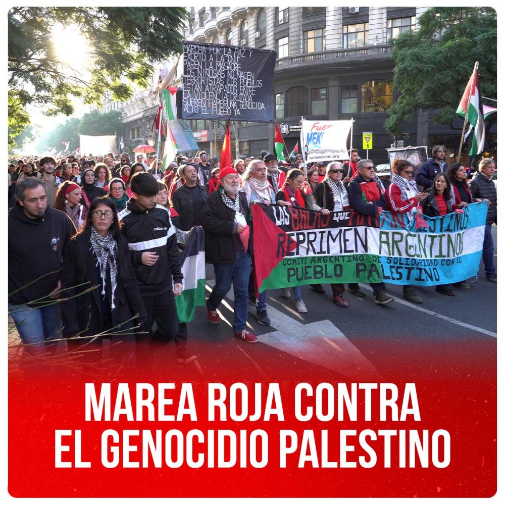 Marea Roja contra el genocidio palestino