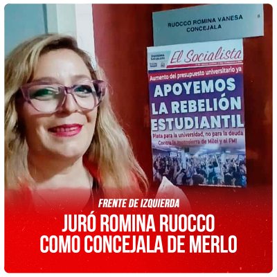 Frente de Izquierda / Juró Romina Ruocco como Concejala de Merlo