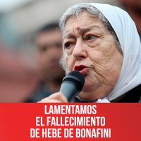 Lamentamos el fallecimiento de Hebe de Bonafini