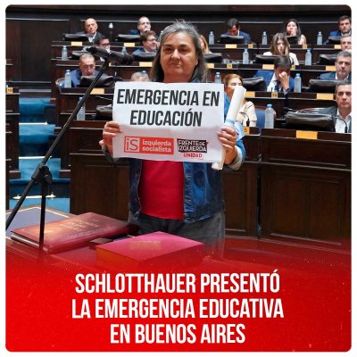 Schlotthauer presentó la emergencia educativa en Buenos Aires
