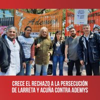 Crece el rechazo a la persecución de Larreta y Acuña contra Ademys