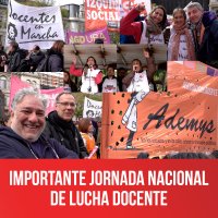 Importante jornada nacional de lucha docente