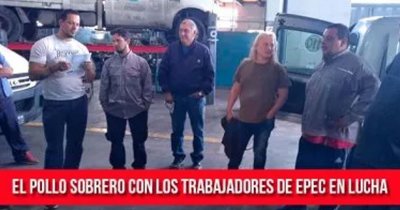 El Pollo Sobrero con los trabajadores de EPEC en lucha