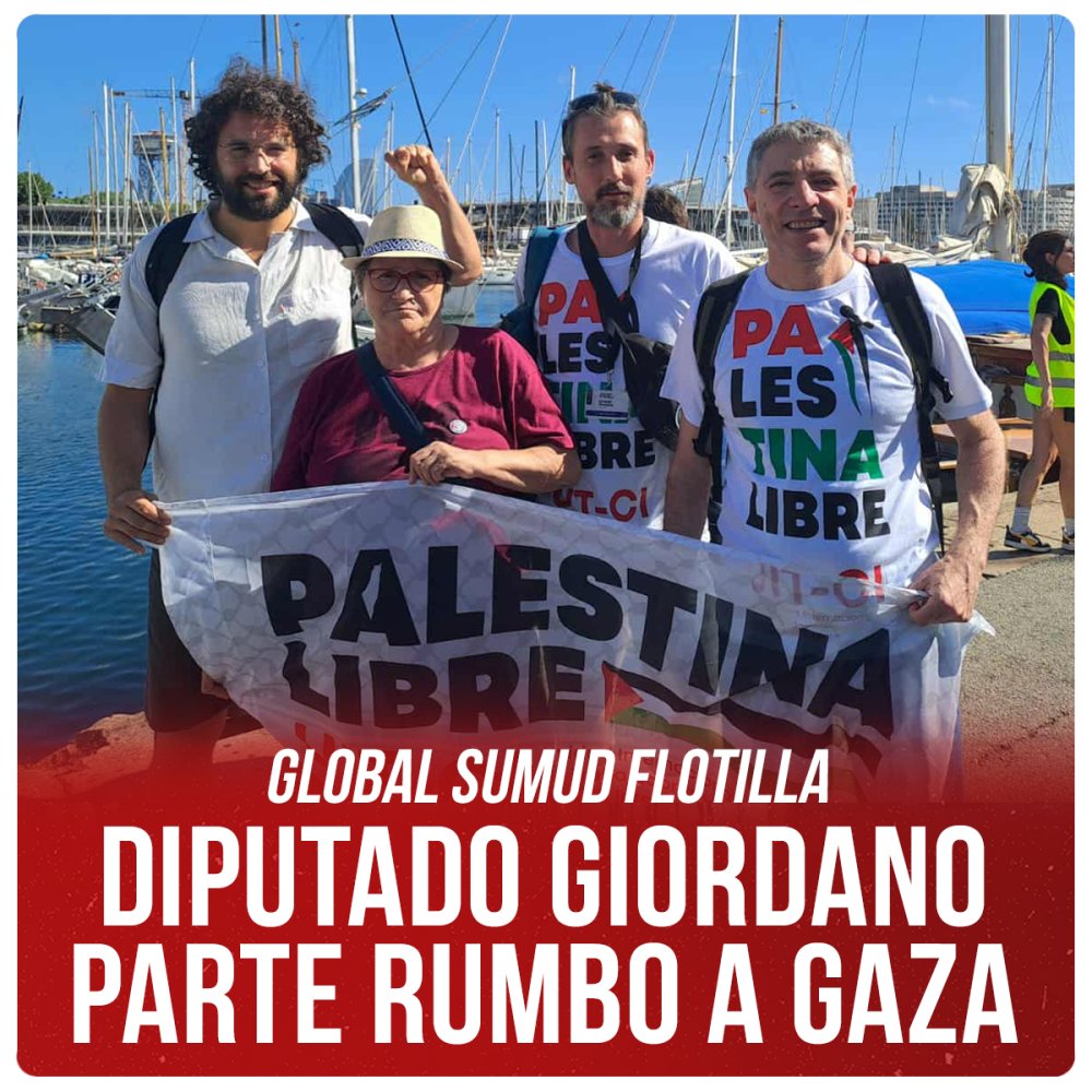 Global Sumud Flotilla / Diputado Giordano parte rumbo a Gaza