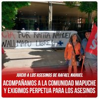 Juicio a los asesinos de Rafael Nahuel / Acompa&ntilde;amos a la comunidad mapuche y exigimos perpetua para los asesinos