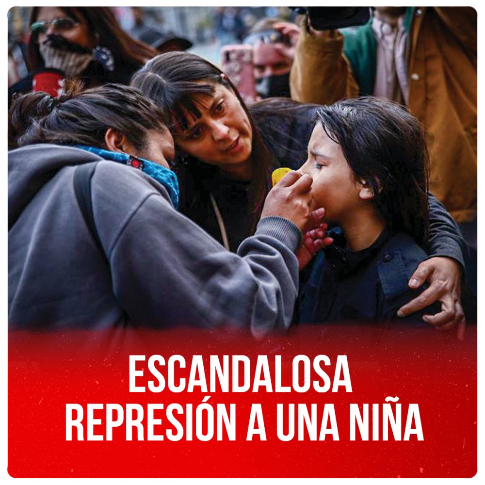 Escandalosa represión a una niña