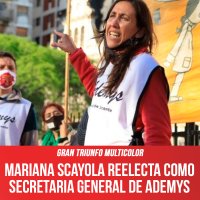 Gran triunfo Multicolor / Mariana Scayola reelecta como secretaria general de Ademys