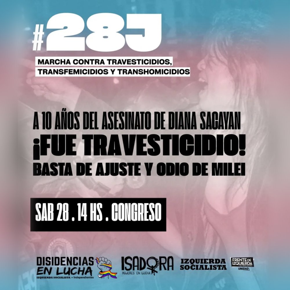 28J Día internacional del orgullo / Movilizamos por el cumplimiento de la Ley de Identidad de Género y el cupo laboral travesti-trans