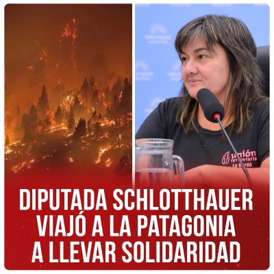 Diputada Schlotthauer viajó a la Patagonia a llevar solidaridad