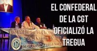 El confederal de la CGT oficializó la tregua