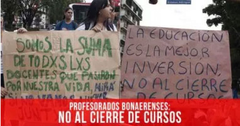 Profesorados bonaerenses: No al cierre de cursos