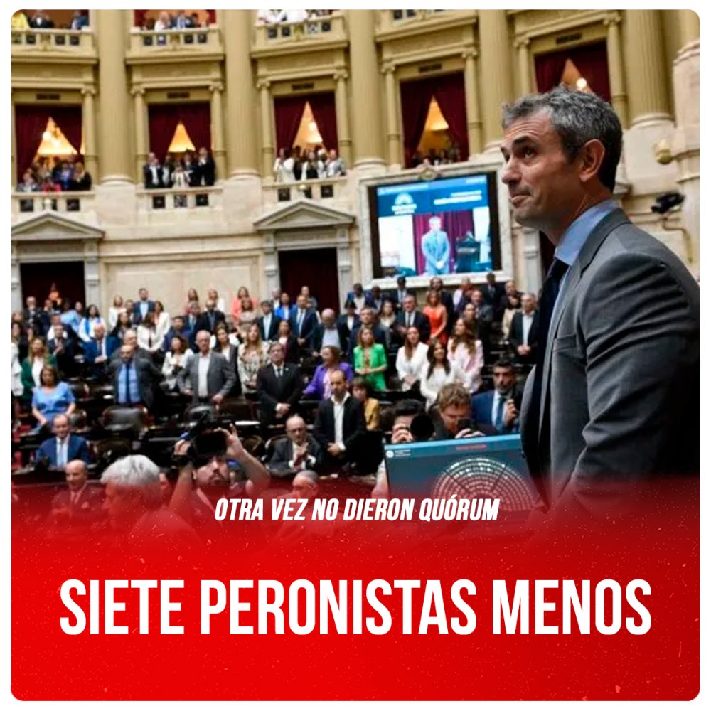 Otra vez no dieron quórum / Siete peronistas menos