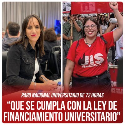 Paro nacional universitario de 72 horas “Que se cumpla con la ley de financiamiento universitario”