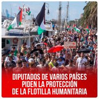 Diputados de varios países piden la protección de la flotilla humanitaria