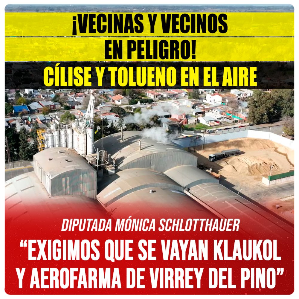 Diputada Mónica Schlotthauer / “Exigimos que se vayan Klaukol y Aerofarma de Virrey del Pino”