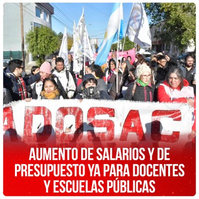 Aumento de salarios y de presupuesto ya para docentes y escuelas públicas