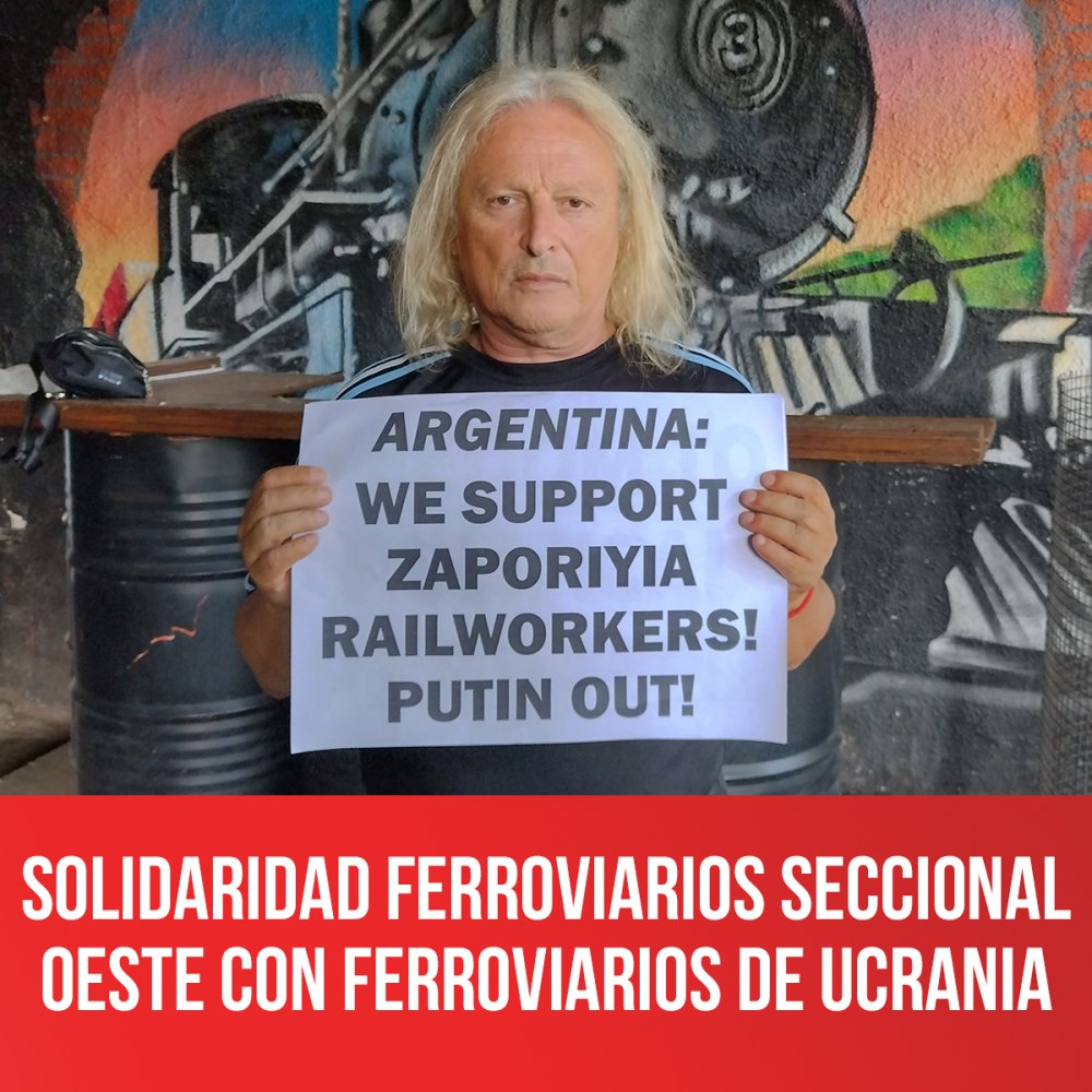Solidaridad ferroviarios Seccional Oeste con ferroviarios de Ucrania