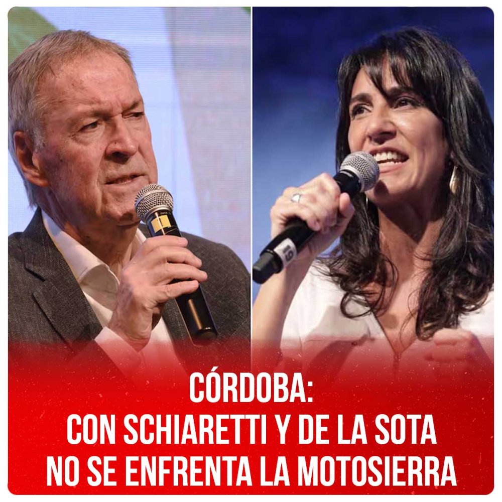 Córdoba: con Schiaretti y De La Sota no se enfrenta la motosierra