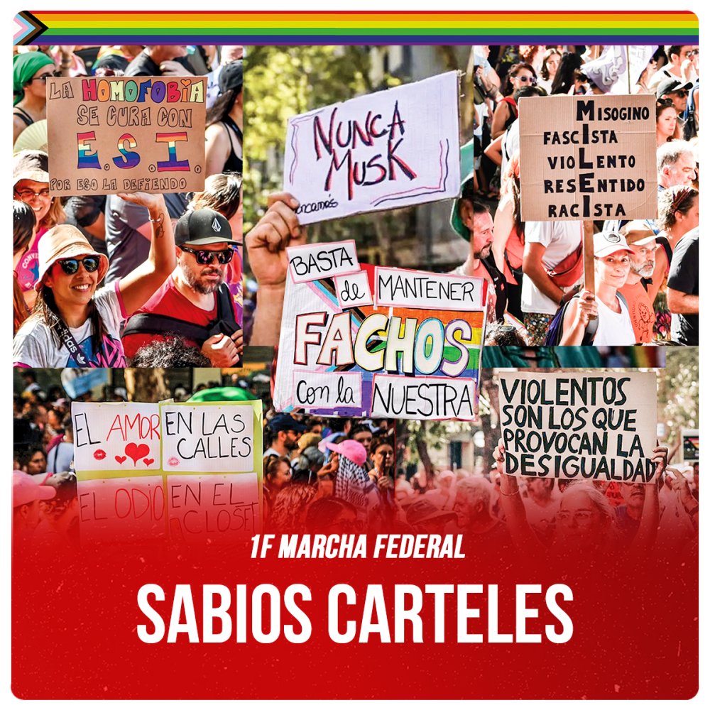 1F Marcha federal / Sabios carteles
