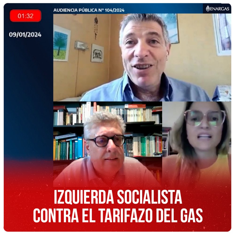Izquierda Socialista contra el tarifazo del gas