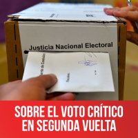 Sobre el voto crítico en segunda vuelta