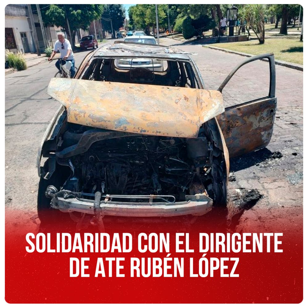 Solidaridad con el dirigente de ATE Rubén López