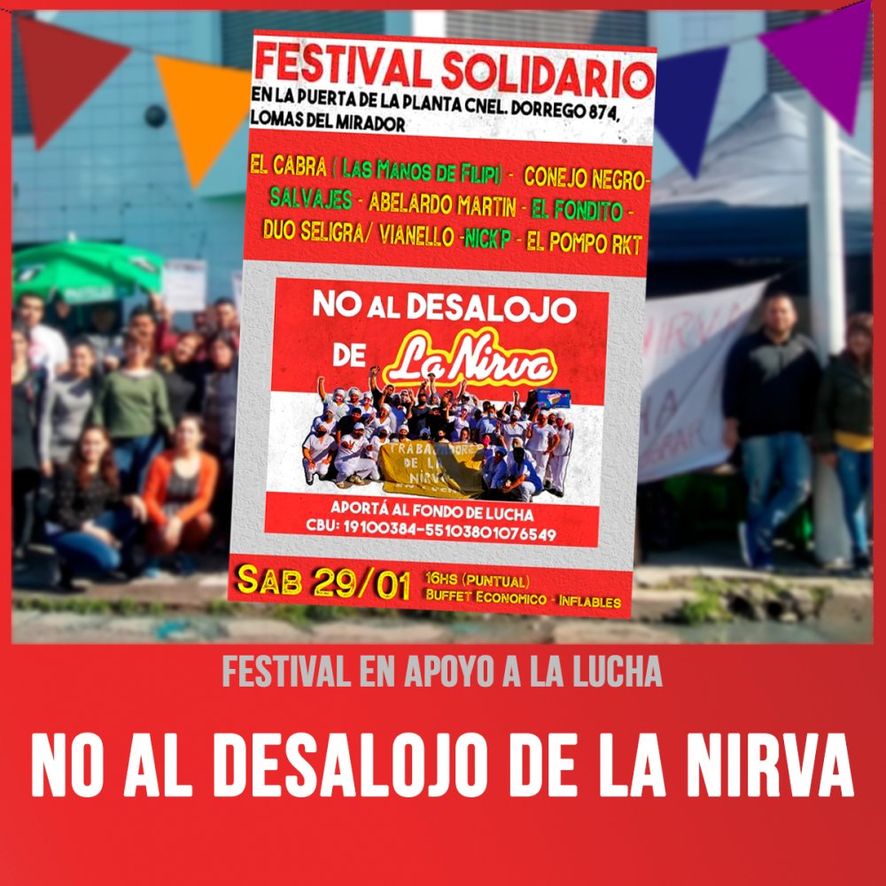 Festival en apoyo a la lucha / No al desalojo de La Nirva