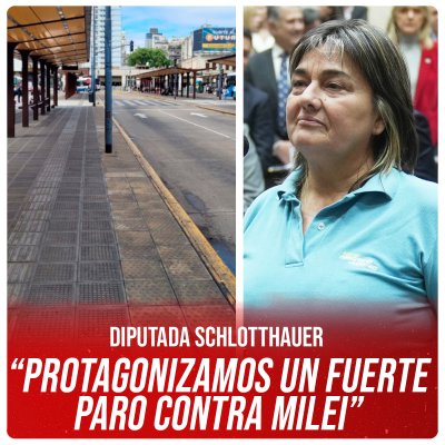 Diputada Schlotthauer “Protagonizamos un fuerte paro contra Milei”