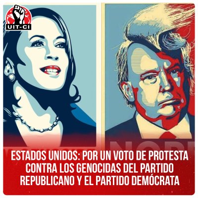 Estados Unidos: Por un voto de protesta contra los genocidas del partido republicano y el partido demócrata