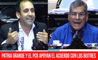 Patria Grande y el PCR apoyan el acuerdo con los buitres