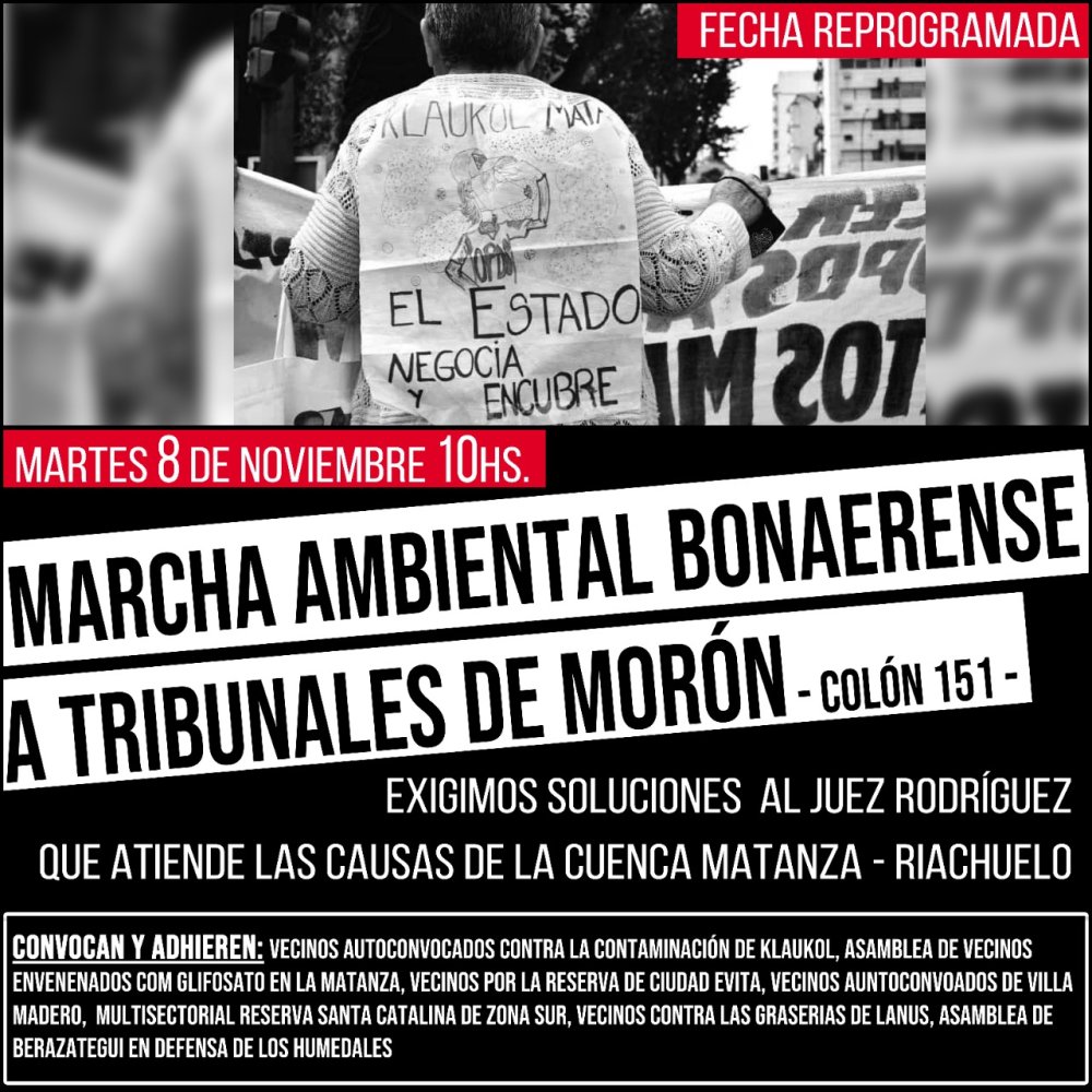 8N / Marcha ambiental bonaerense a tribunales de Morón