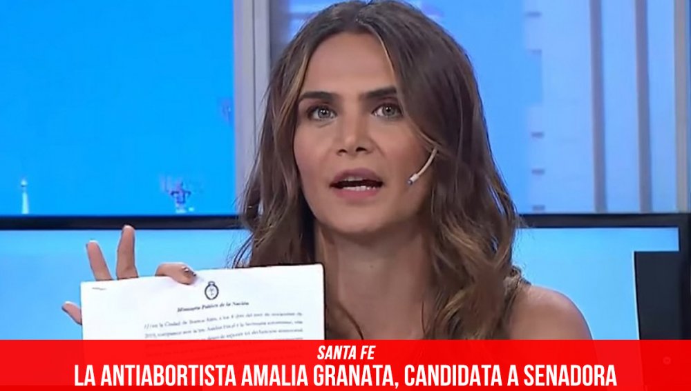 Santa Fe /  La antiabortista Amalia Granata, candidata a senadora