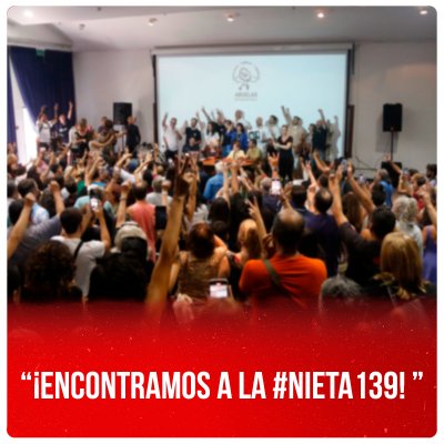 “¡Encontramos a la #nieta139!”