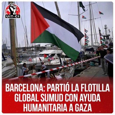 Barcelona: Partió la Flotilla Global Sumud con ayuda humanitaria a Gaza