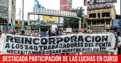 Destacada participación de las luchas en curso