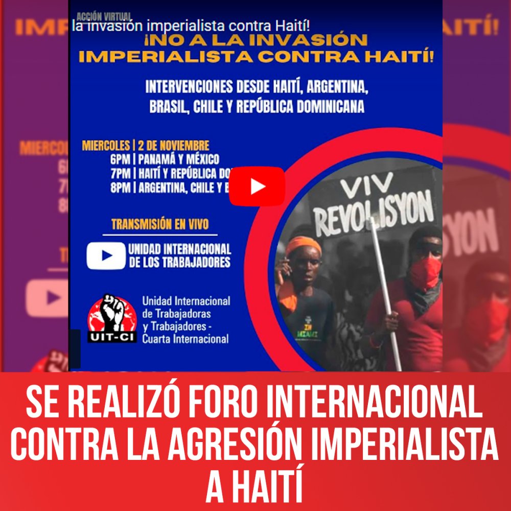 Se realizó foro internacional contra la agresión imperialista a Haití