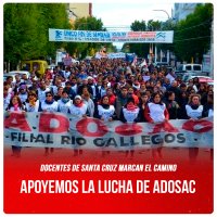 Docentes de Santa Cruz marcan el camino / Apoyemos la lucha de Adosac