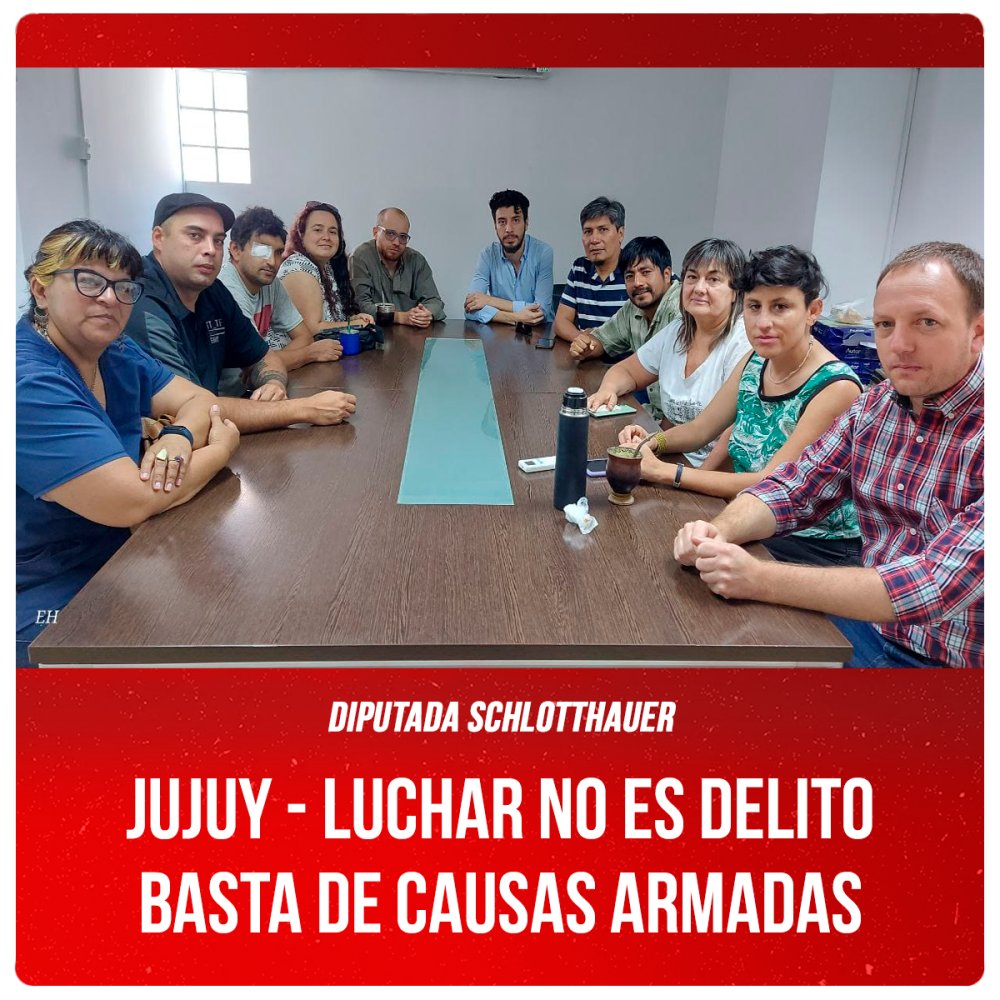 Diputada Schlotthauer / JUJUY - Luchar no es delito - Basta de causas armadas