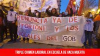 Triple crimen laboral en escuela de Vaca Muerta