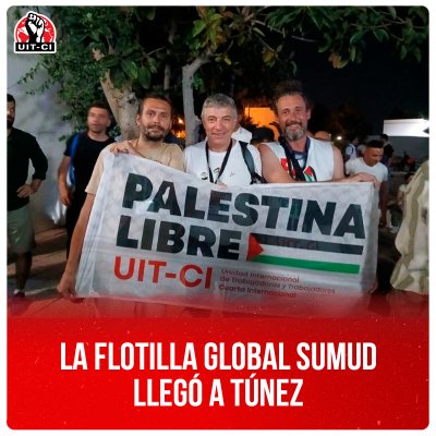 La Flotilla Global Sumud llegó a Túnez