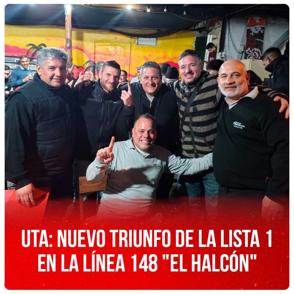 UTA: Nuevo triunfo de la lista 1 en la línea 148 &quot;El Halcón&quot;