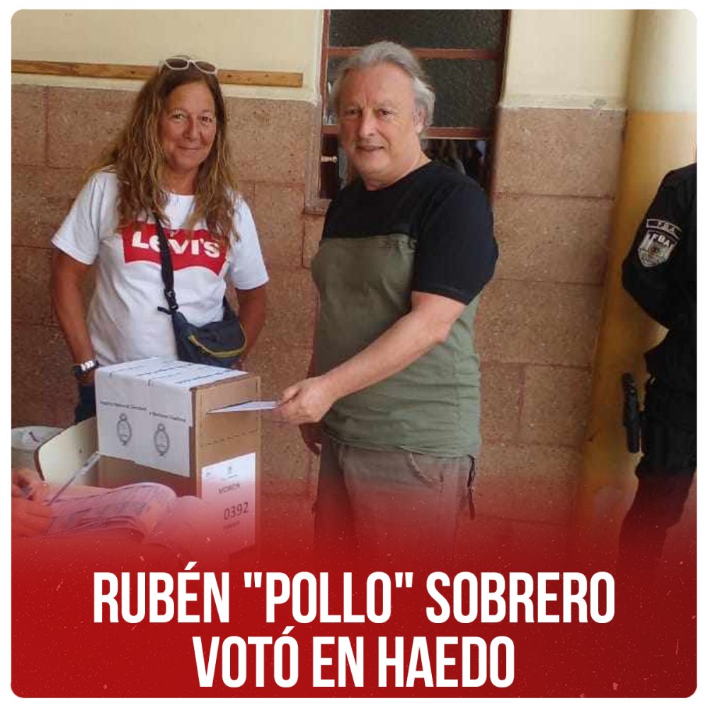 Rubén &quot;Pollo&quot; Sobrero votó en Haedo