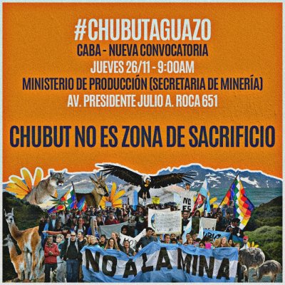 Acto contra la megaminería en Chubut