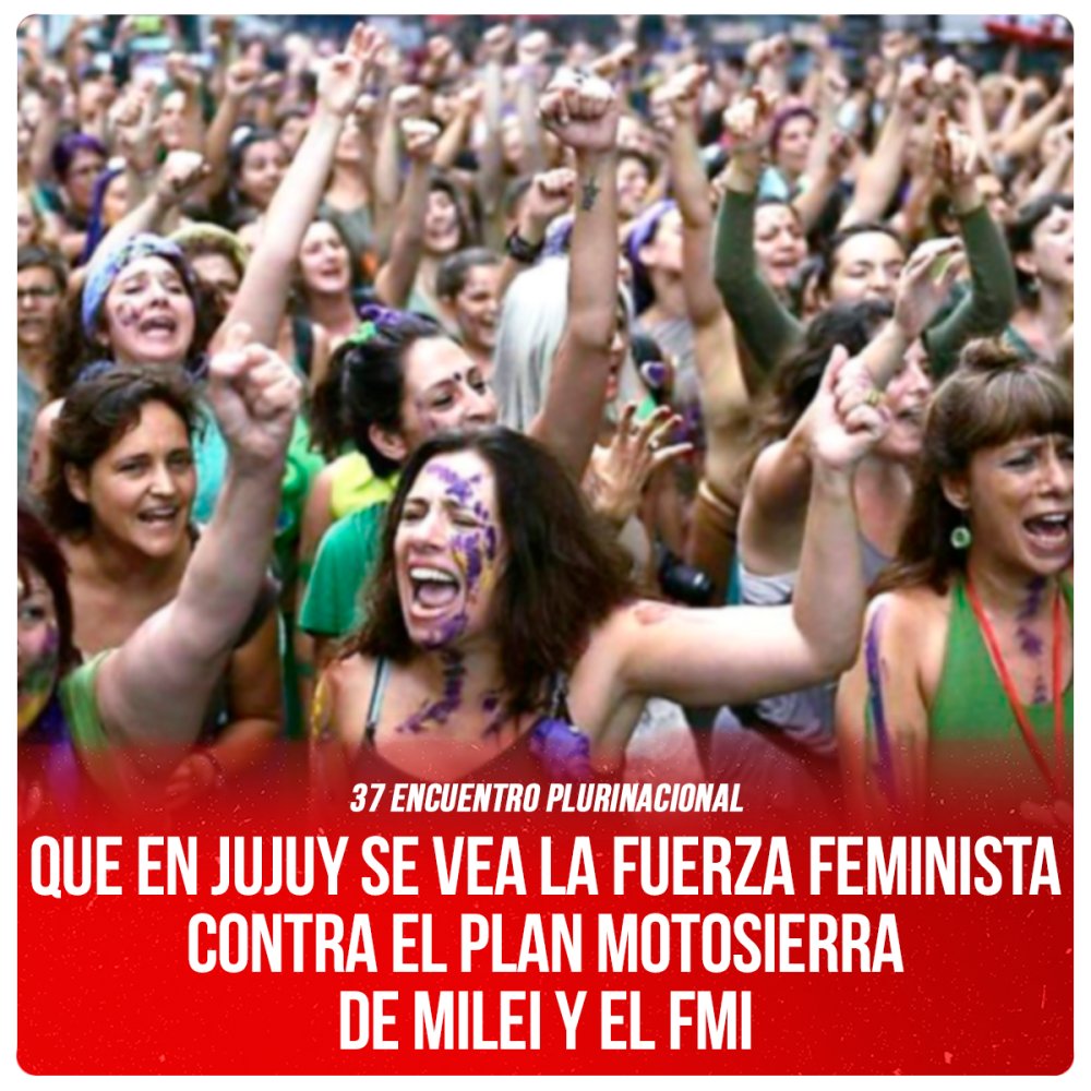 37° Encuentro Plurinacional / Que en Jujuy se vea la fuerza feminista contra el plan motosierra de Milei y el FMI