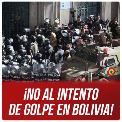 ¡No al intento de golpe en Bolivia!