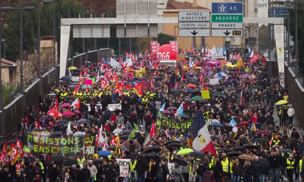 Francia: dos meses con millones de huelguistas