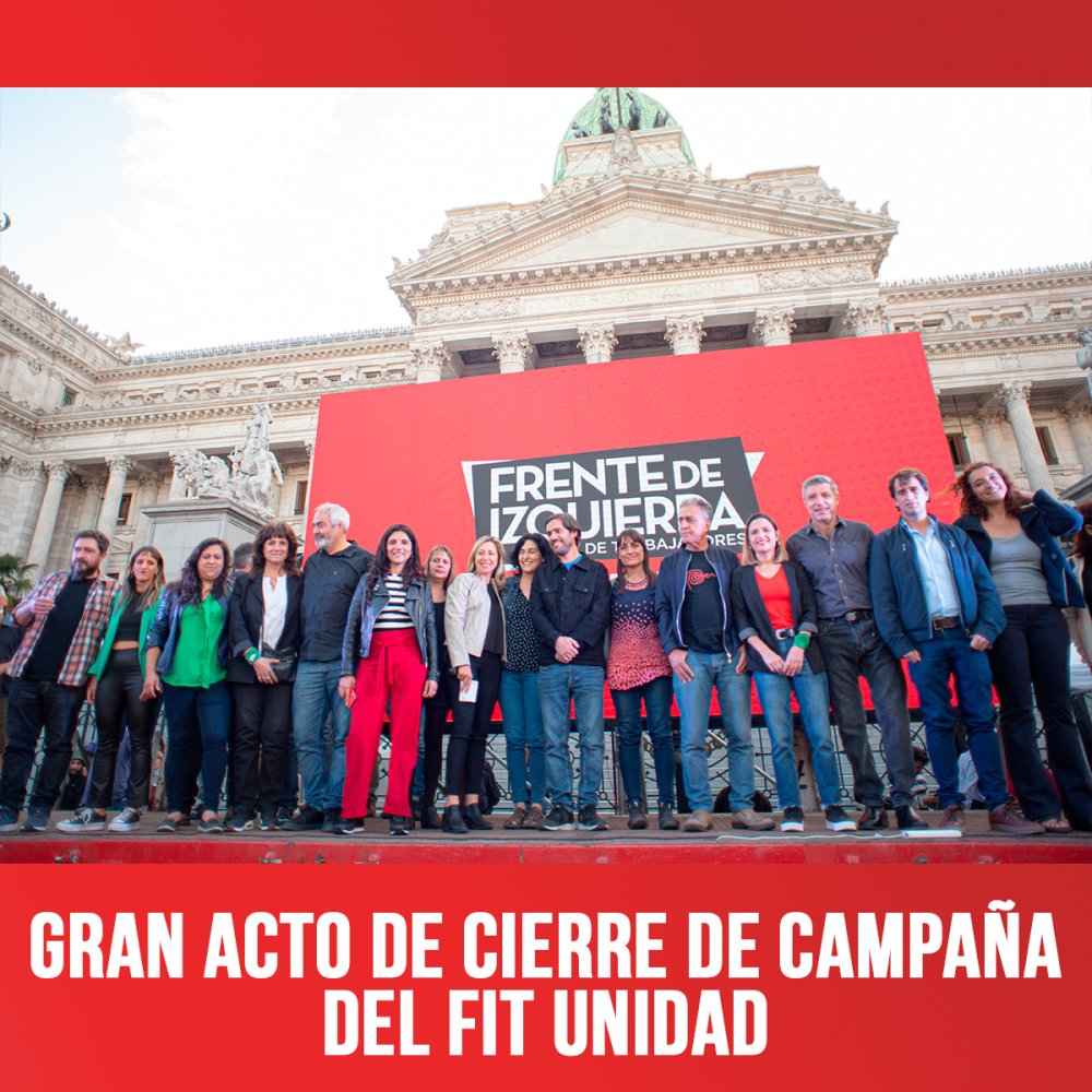 Gran acto de cierre de campaña del FIT Unidad