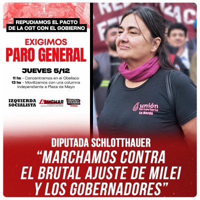 Diputada Schlotthauer “Marchamos contra el brutal ajuste de Milei y los gobernadores”