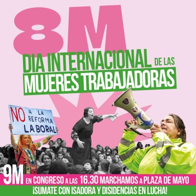 8M Día internacional de las mujeres trabajadoras